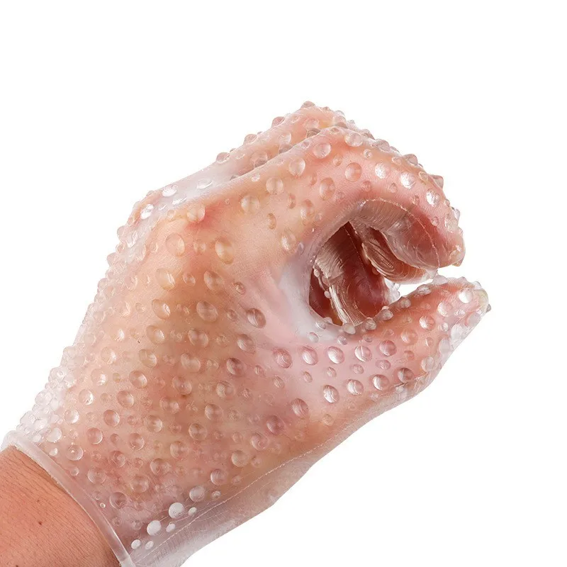 Free Custom Box - Soft Glue Strap on Finger Spiked Gloves Sex Toy Women Vaginal Anal Massage Couple Game Tools
