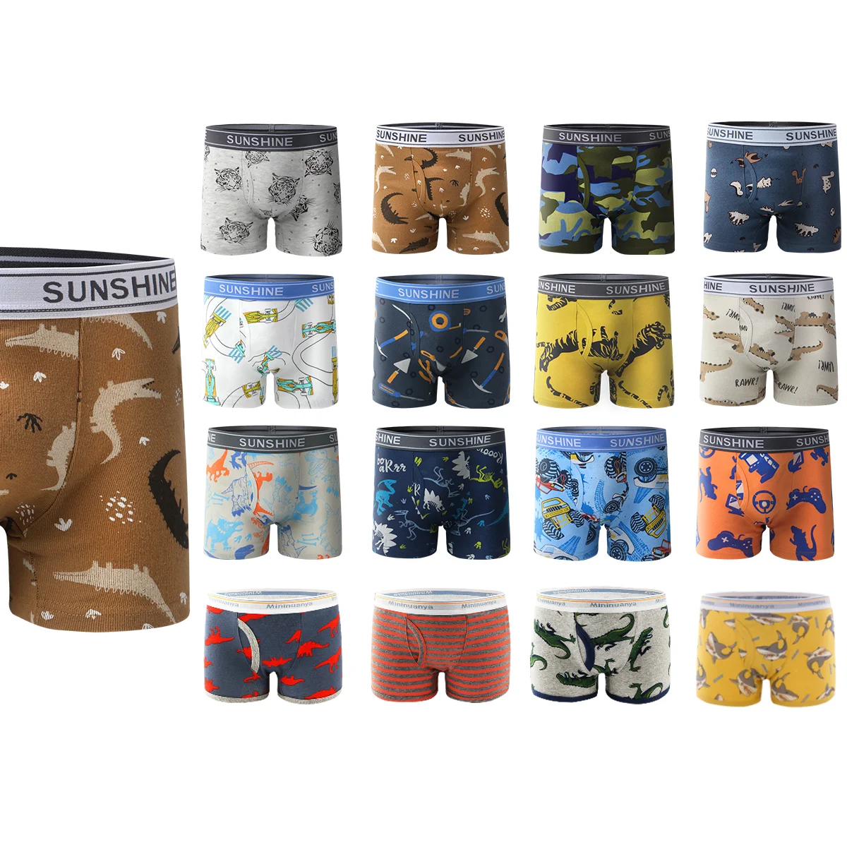 Оптом/ODM/OEM, уникальное нижнее белье для маленьких мальчиков с принтом, боксеры