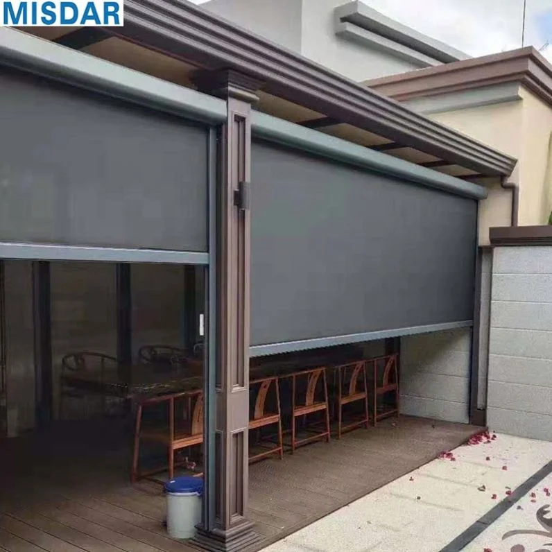 Sun Block Screens Windows Motorized Track Screen Outdoor Roller Blinds Garden Electric Zip Shade Shutter Blind
