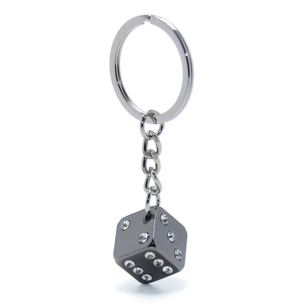 Men's Gift Key Holder Dice Metal Dice Keychain - Zinc Alloy - Foto 13
