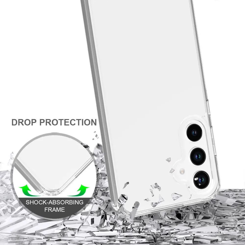2 In 1 Transparent Phone Case For Samsung Galaxy A35 5G Drop Proof Cases Luxury Design Anti Scratch Clear Tpu Pc Sjk312 factory