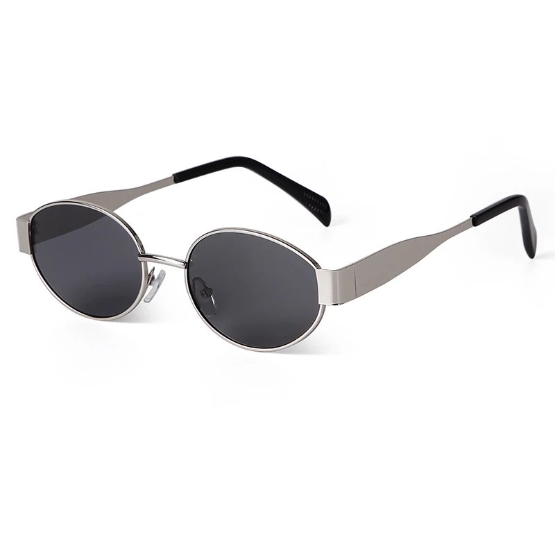 Shop Lucky Hot Selling Fashion Vintage Gold Oval Sunglasses display picture 1