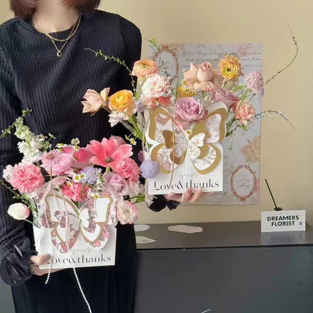 Hot Selling High-Speed Flower Gift Box Quality Paper Bouquet Bag for Mother's Day Valentine's Day Good Service Guaranteed