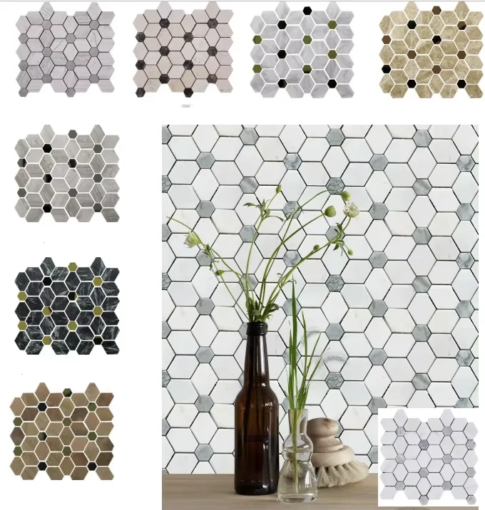 Mini Bianco Carrara White Color Herringbone Shape Marble Stone Mosaic Tile