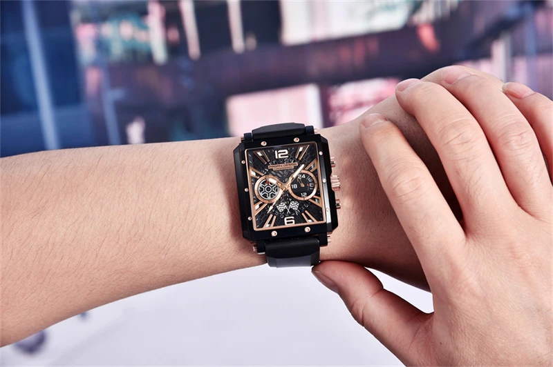 PAGANI DESIGN – nouvelles montres pour hommes, montre-bracelet carré Sport de plongée, étanche à 100M, montres à Quartz multifonctions