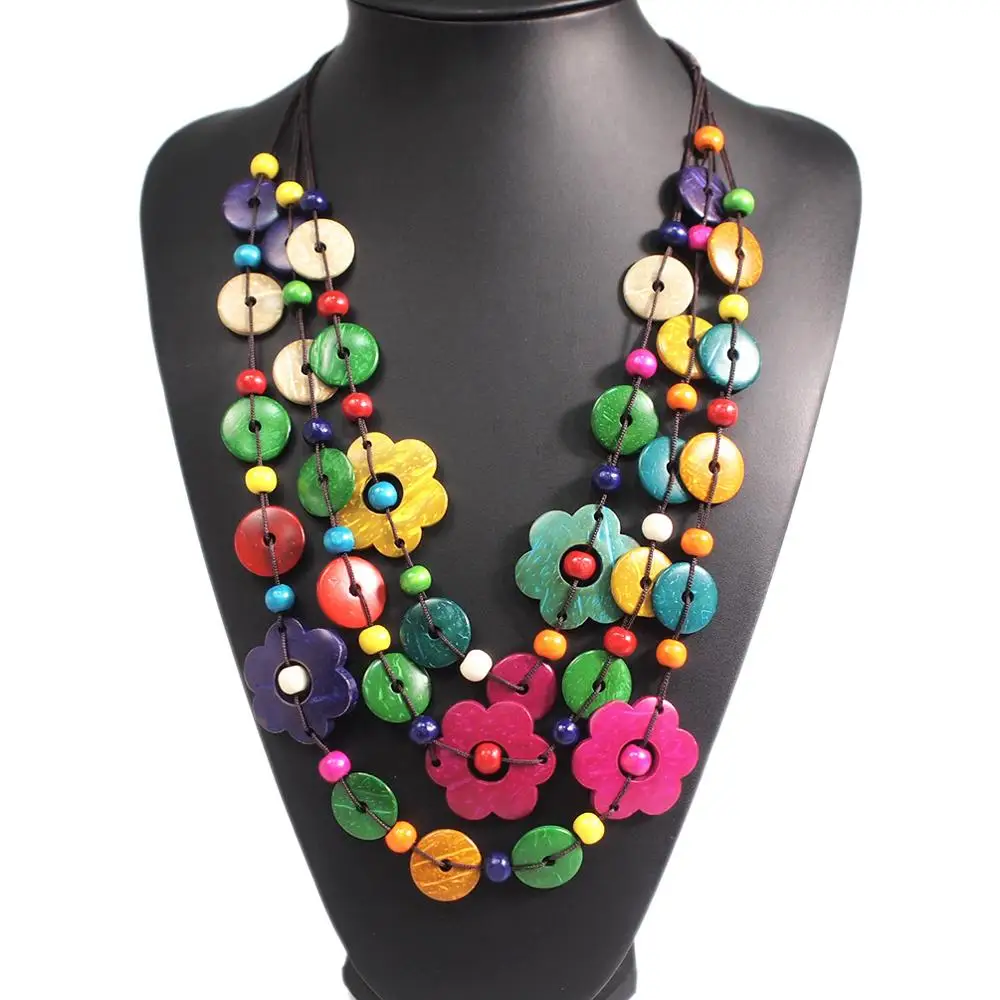 Statement Tassel Pendant Choker Flower 