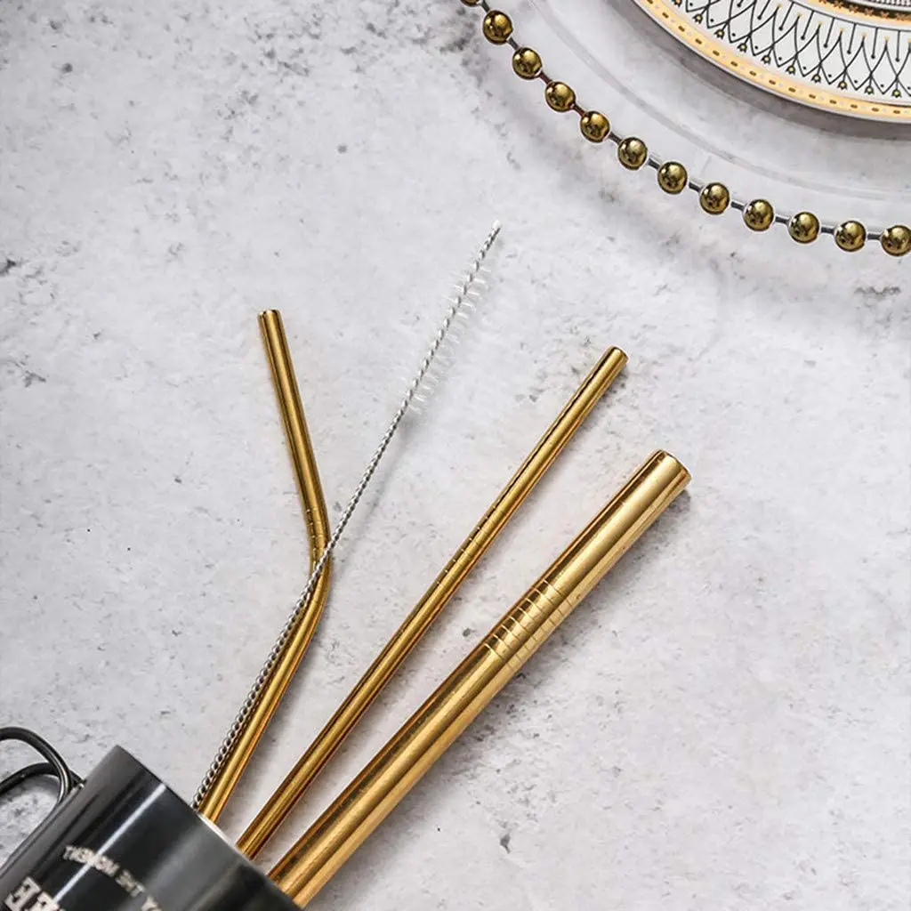 Rose Gold Eco-Friendly Reusable Straws  The Last Straw Co. – Shady Lady  Mercantile