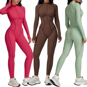 Custom Compression Onesie Breathable Gym Yoga Sport One Piece Playsuit Jumpsuit Shapewear Bodysuit for Women
