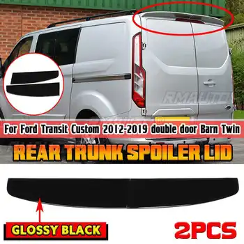 2x Car Rear Spoiler Wing Lip Rear Lip Spoiler For Ford For Transit Custom 2012-2019 double door Barn Twin Rear Trunk Spoiler Lip