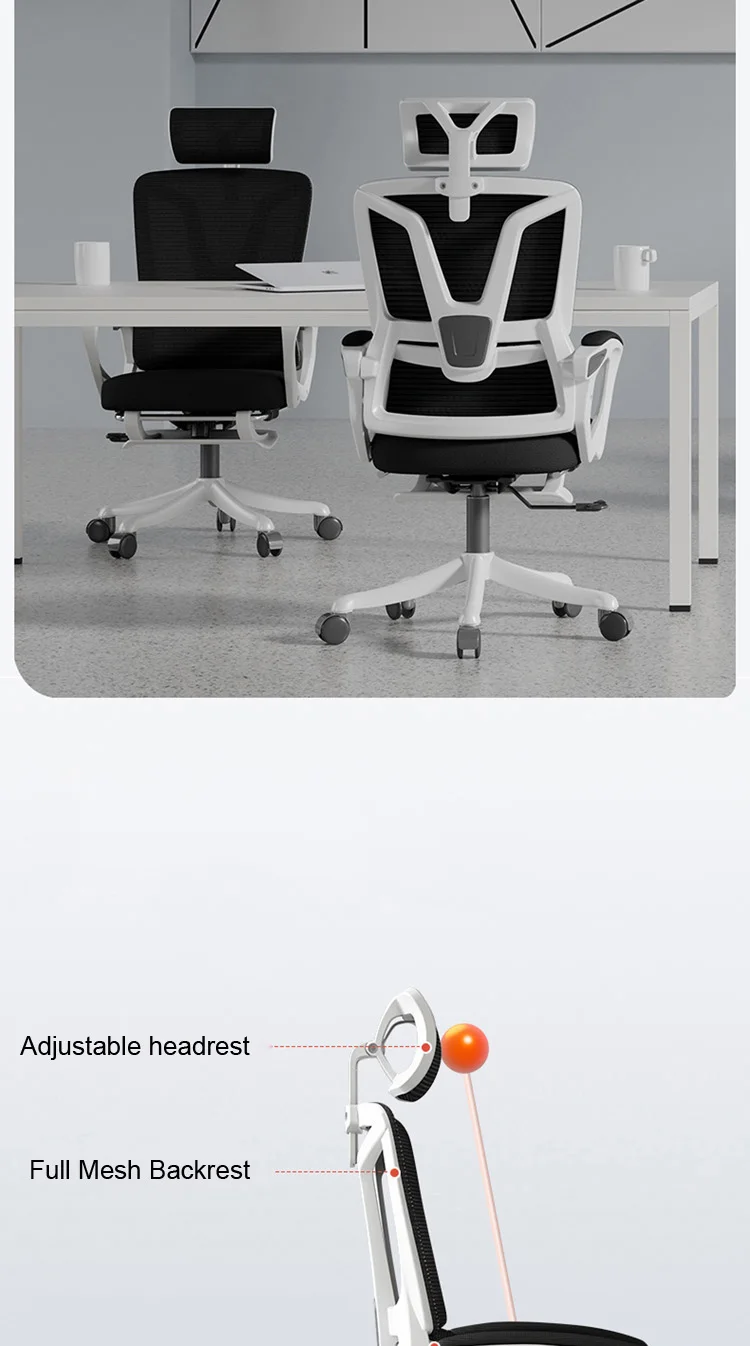 Factory Price Leisure Gaming Office Mesh Chair With Headrest and Footrest Reclining Comfortable Executive Chair