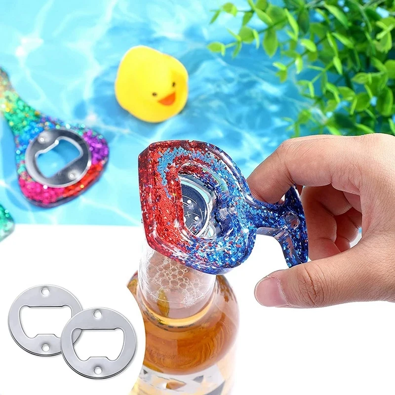 Oem Round Inset Bottle Opener Handmade Job Parts Tool Resin Plastic Pvc