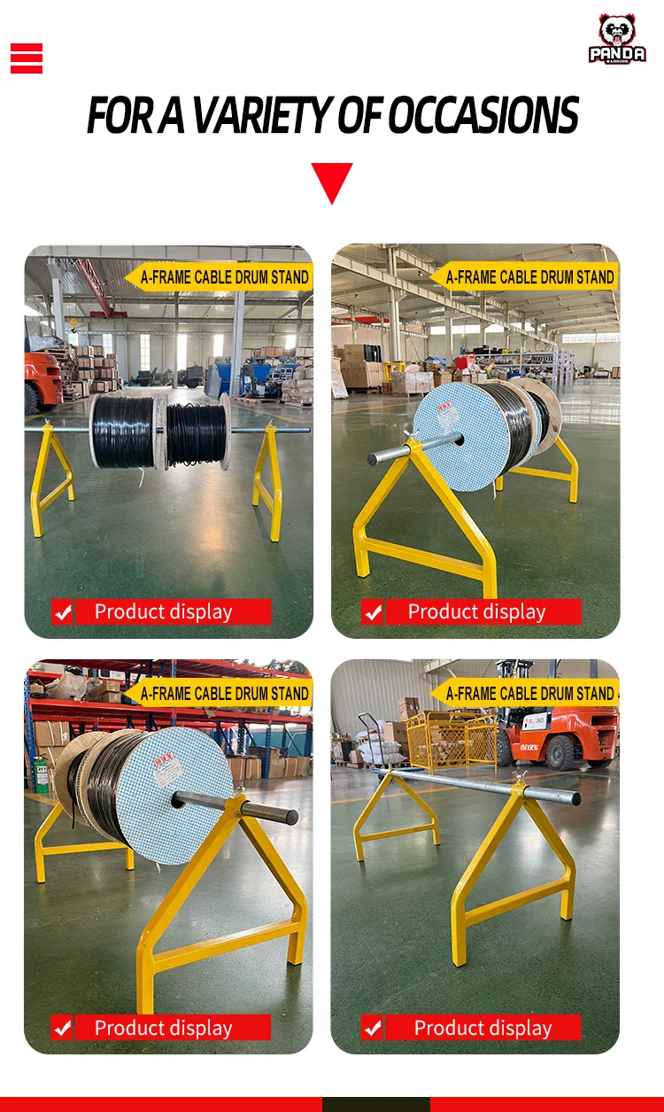 Complete Of Cable Drum Lifting Jacks With Spindle Bars For Drum Lifting