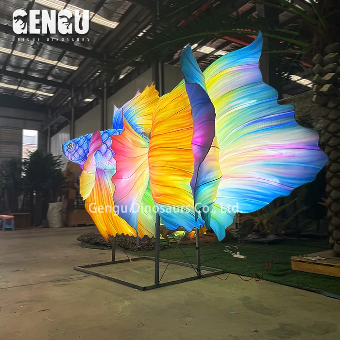Lanterns Decorative LED Motif Light 3D Chinese Lantern High Quality Fish Lantern