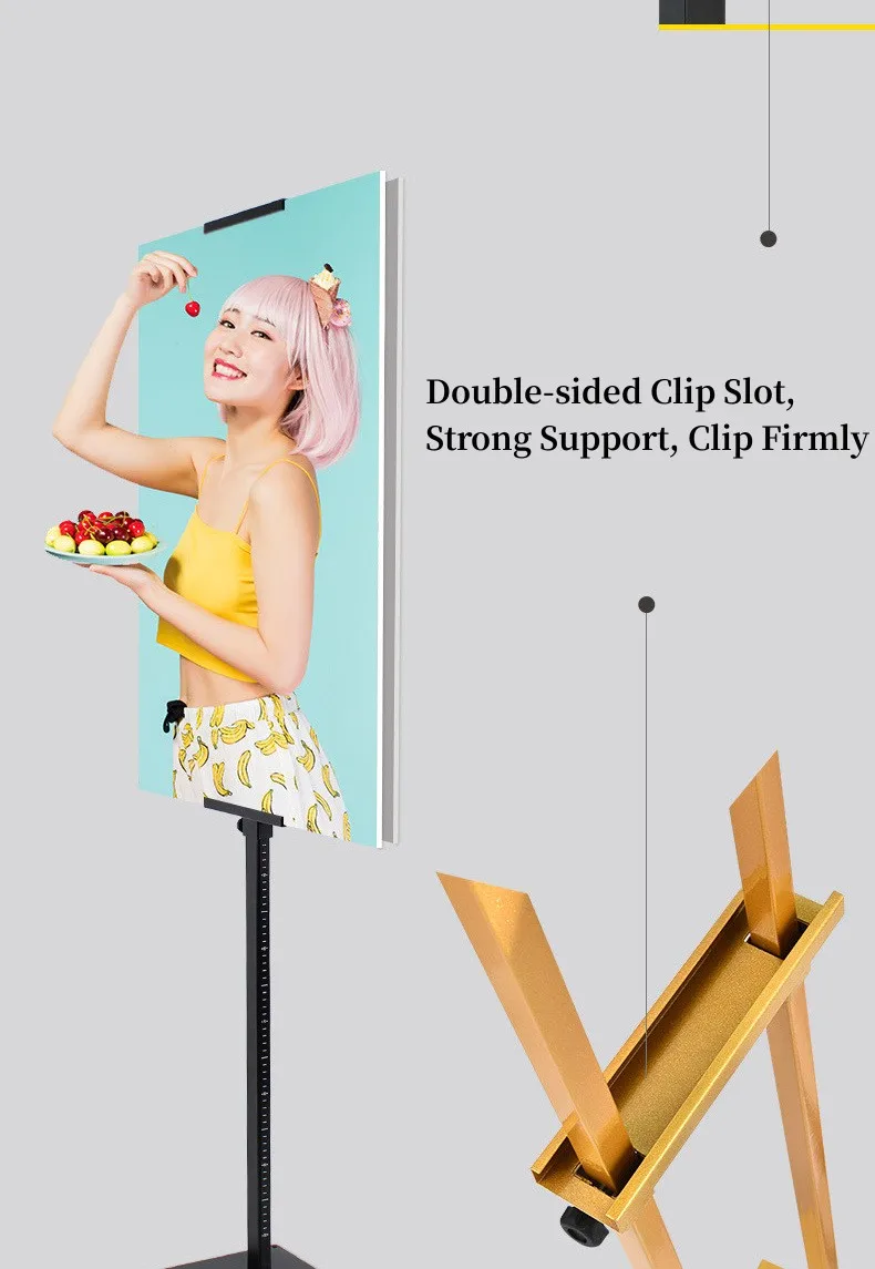 Wholesale base metal trade show adjustable sign holder poster stand for business and advertising