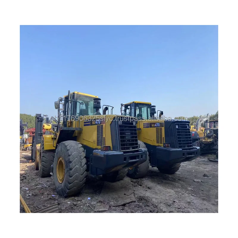 Loading 7 Ton Second Hand Komatsu WA470-6 Wheel Loader Used 470 WA470 WA450 450 470-5 2018 Original Paint for Sale