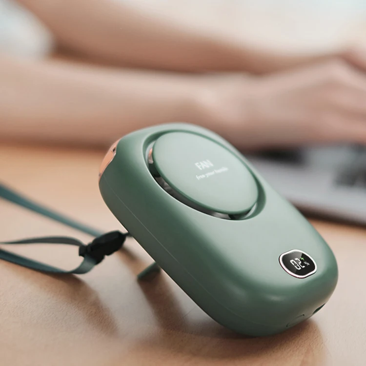 Милое ожерелье от производителя вентилятор с аккумулятором воздушный охладитель портативный Перезаряжаемый безлопастный подвесной шейный мини-вентилятор для ребенка на