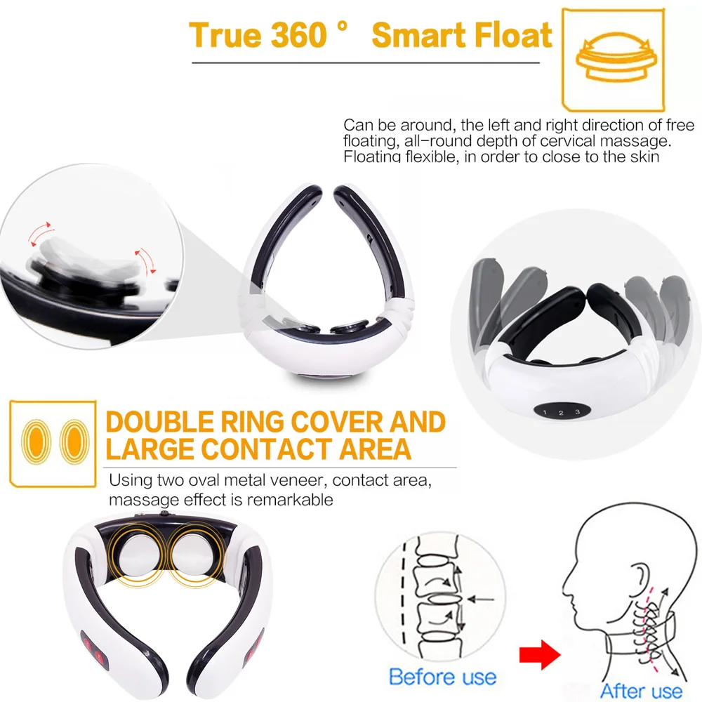KL-5830 電気パルスマッサージ器 KL-5830 Electric Neck and Shoulder Massager – USB Rechargeable