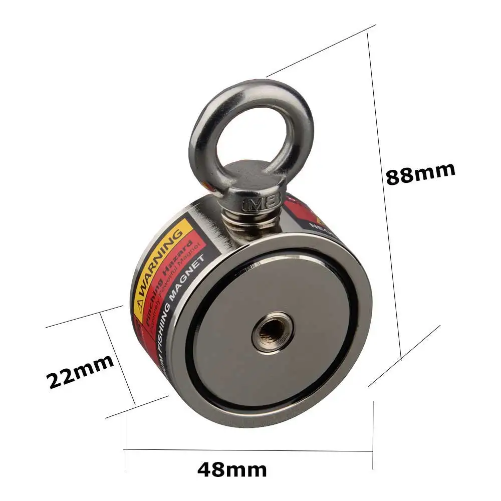 strong double sided neodymium fishing magnet