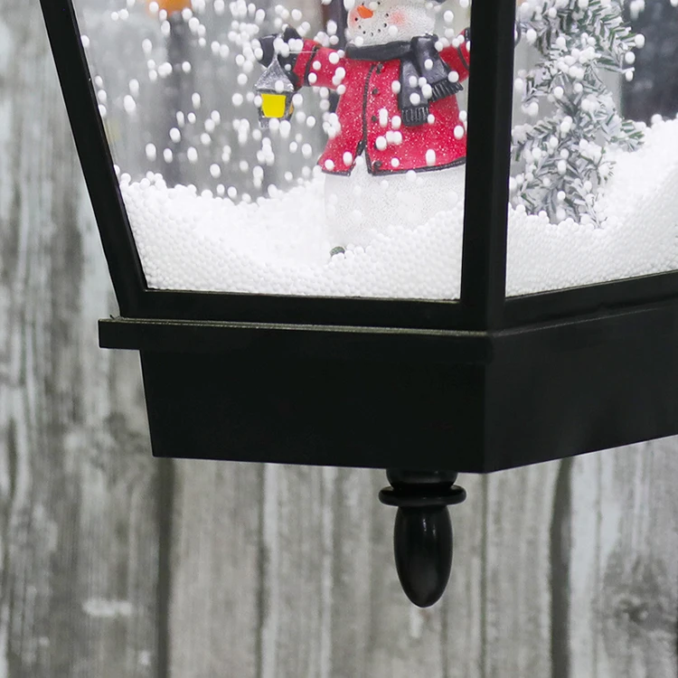 Snowing Decor Lantern  Music Lamp With Snow Blowing for Decoration