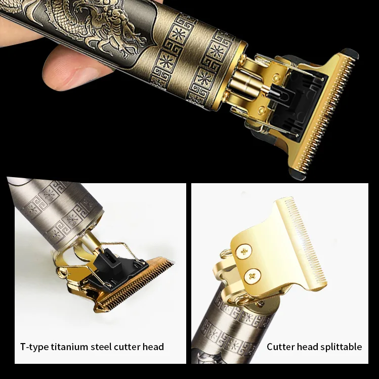 OEM Electric Barber Head Shaver Gold Dragon Clipper