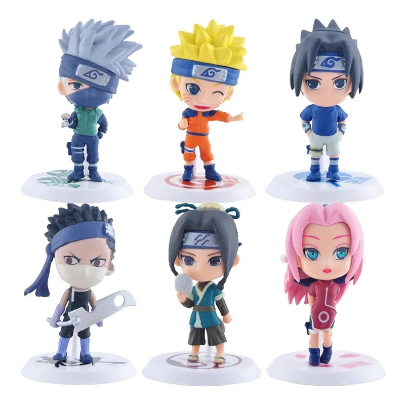 Wholesale high quality 6 style anime Narutos pvc action model figure toys Narutos action figure