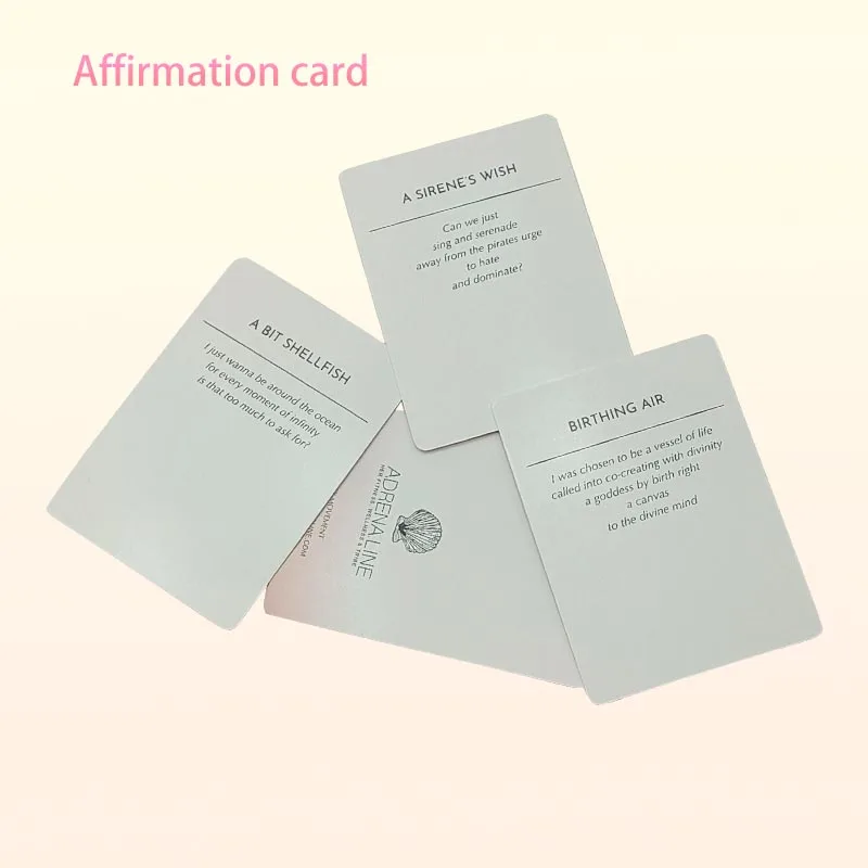 Customized Design Stationary A6 Cards Self Love Mental Health Inspirational Positive Affirmation Cards
