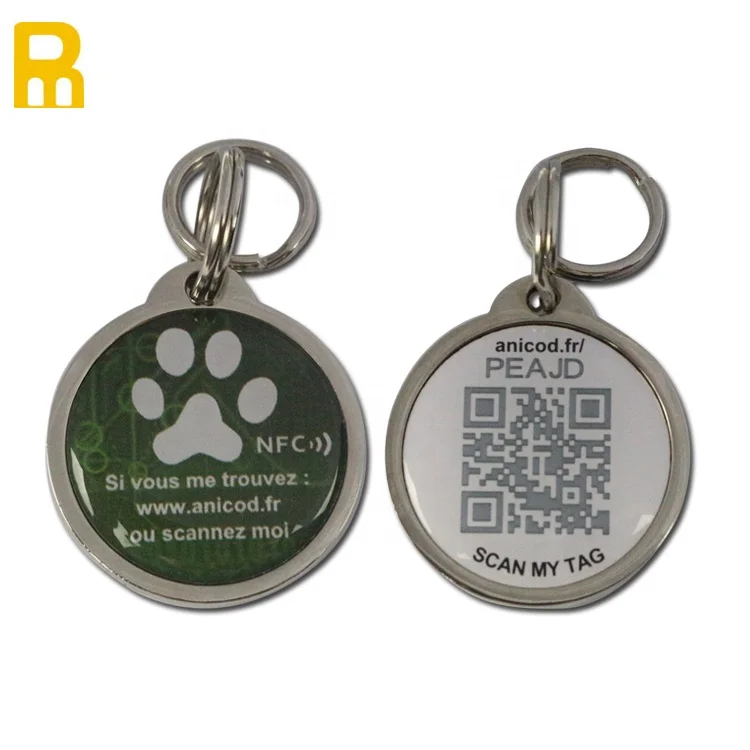 Изготовленный на заказ логотип бирка для животных Rfid NFC находит Pet Dog Tag воротник анти-потерянный эпоксидные бирки