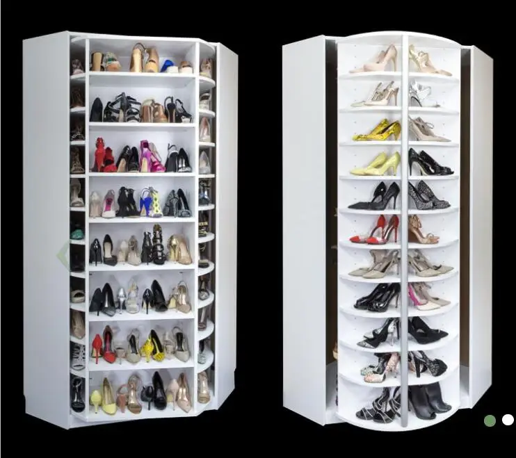 Modern Wardrobe Accessories Wooden Racks Shoe Holder Cabinet Rotating ...