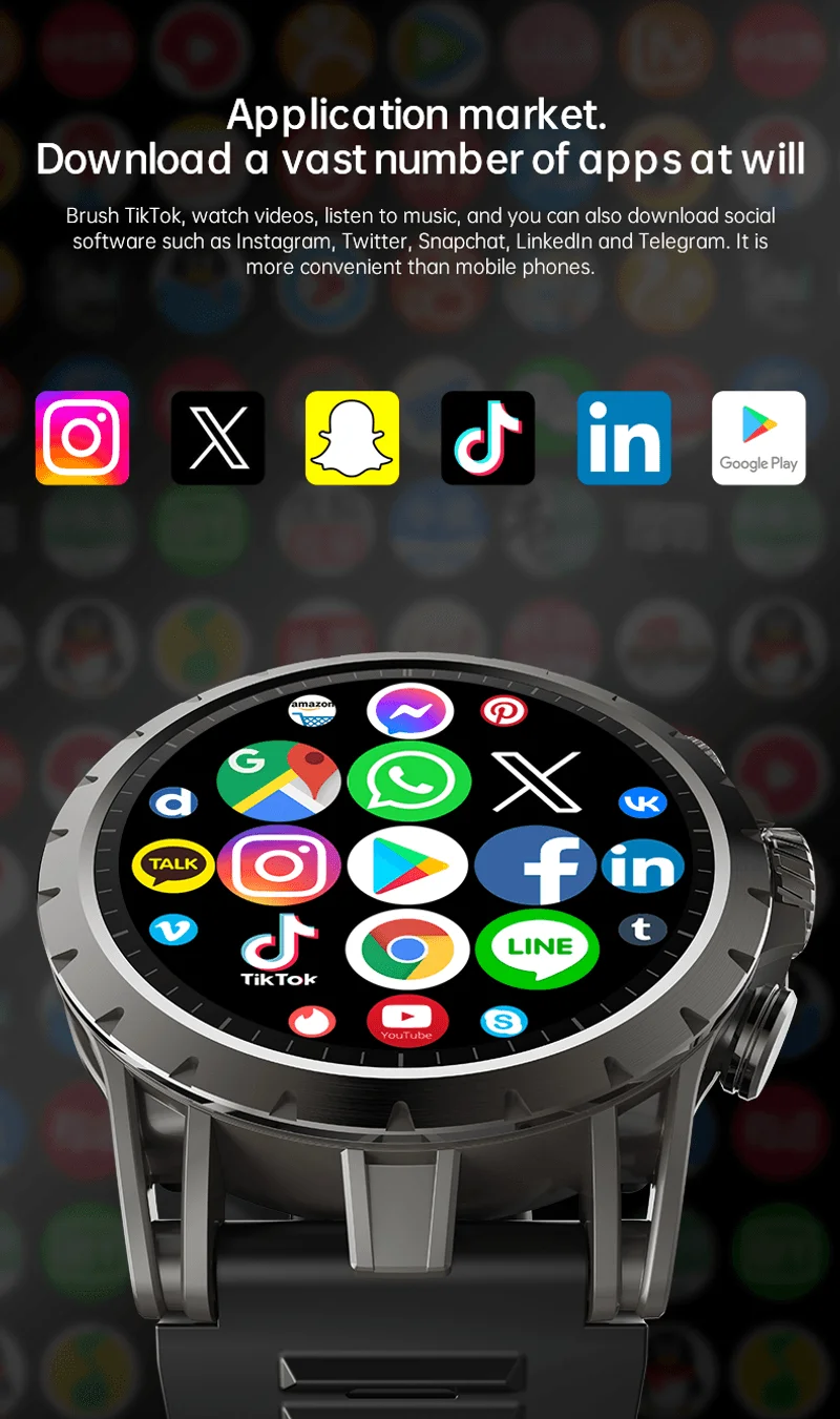 VALDUS VG54 Smartwatch - Long Endurance Heart Rate Monitor