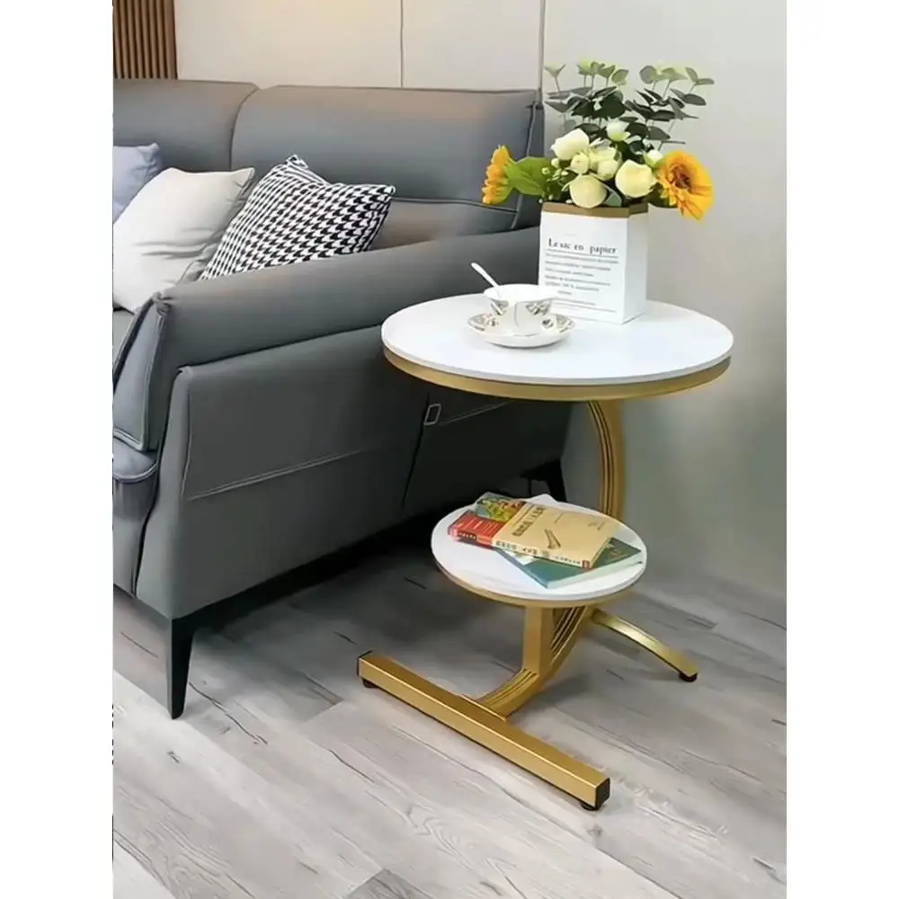 2024sofa c Shaped Folding Small Tea Nordic Round Wooden Modern Coffee Tables  for Living Room Apartment Bed Side Table Wood Home