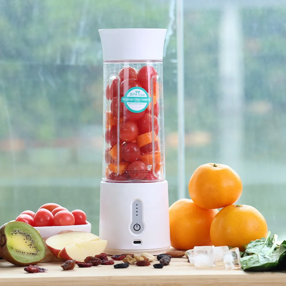 ✨新品未開封✨ ミキサー ジューサー ブレンダー スムージー 多機能 加熱式 500mlポータブル電気フルーツジューサーUSB充電式スムージー