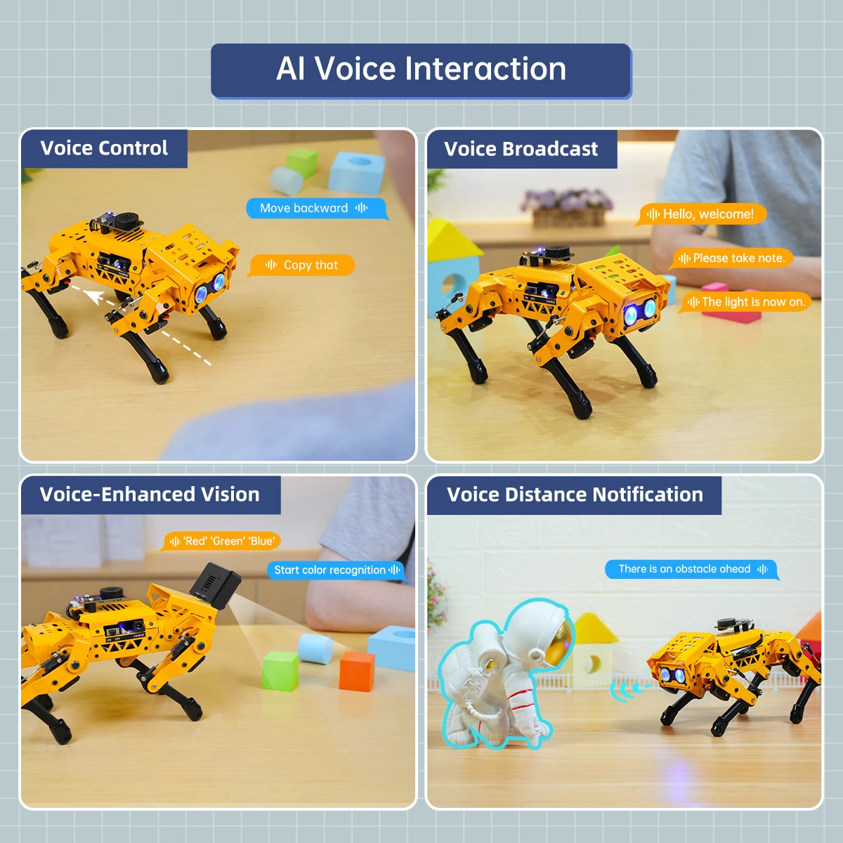 Hiwonder MechDog AI Quadruped Robot Dog Kit for Programming