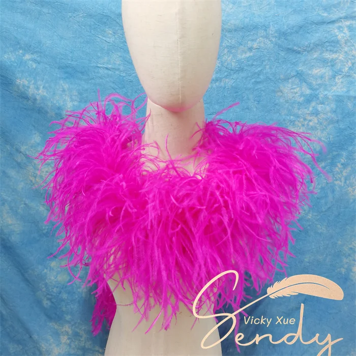 羽毛ドレス用ソフトセクシー6 Plyダチョウフェザーボア卸売人気