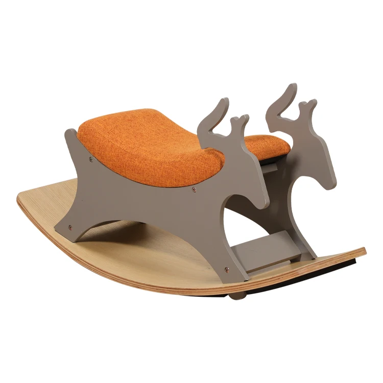 2020 heated kids wood furniture functional Fawn Rocking Chair