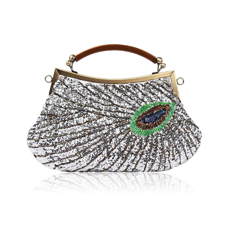 Hand Bag - Peacock Feather Artwork | Shaabee Return Gifts
