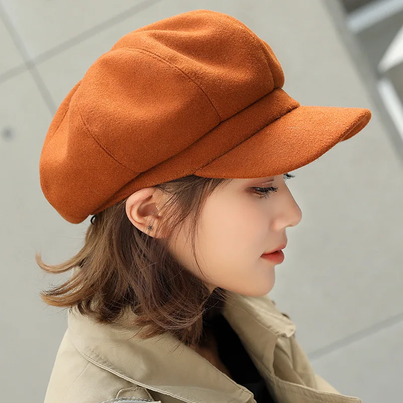 Cappello Ottagonale In Lana Di Agnello Tinta Unita Per Uomo E Donna – Berretto Francese Elegante, Perfetto Per Coppie E Tempo Libero (circonferenza 58 Cm)