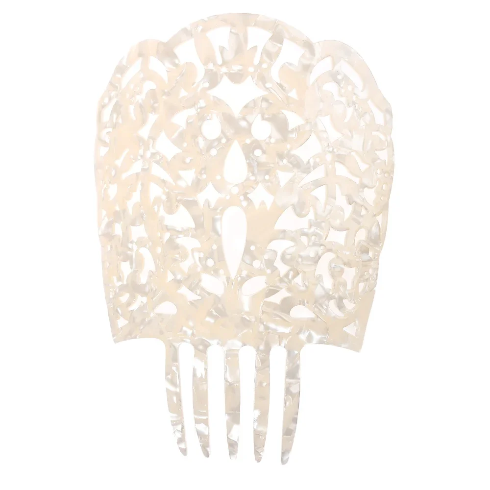 Hollow Out Women Fork Flamenco Spanish Style  Acetate Hair Combs Insert Style Combs for Hair Decoration  KN-hc203