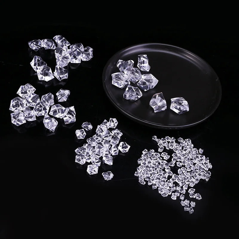 Нестандартные акриловые камни из дробленого льда искусственные кристаллы алмазные прозрачные драгоценные