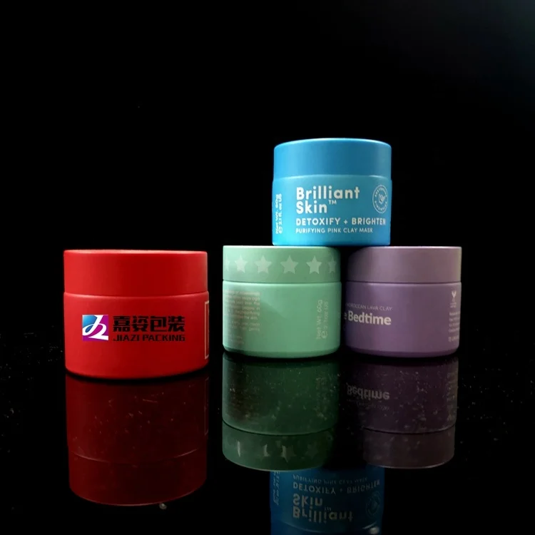 Custom Logo 2oz 60ml Pink Green Glass Jars Matte 15ml 20ml 50ml 100ml Cosmetic Cream Container For Cosmetics With Round Lid