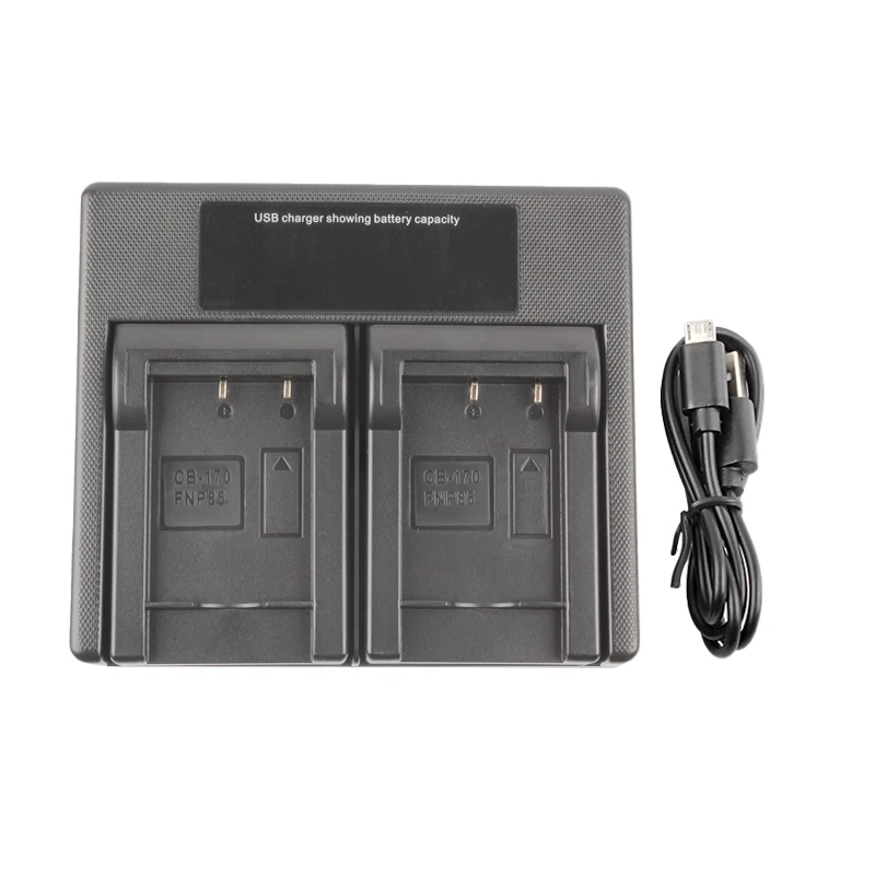 FNP-85 Dual Charger with LCD Light FNP85 Battery Charger for Fuji SL300 SL305 SL245 SL260 SL280 SL1000 Cameras