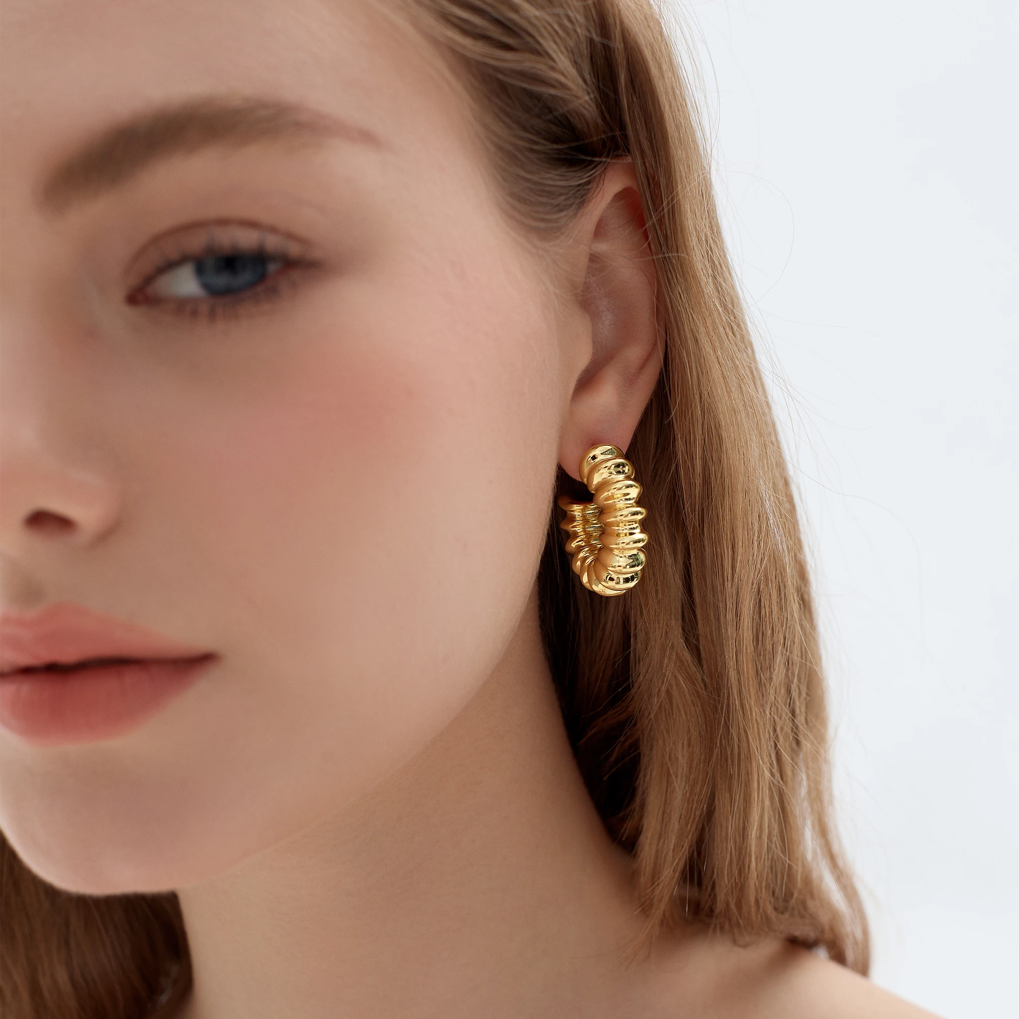 Wholesale Electroforming S999 Silver Big Hoop Earrings Hollow Chunky Exaggerated OEM Custom Manufacturer For Women