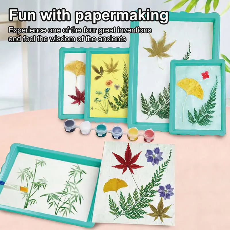 Have Recycling and Paper Mache Science Craft STEAM Learning Toys Science Paper Making Kit for Kids