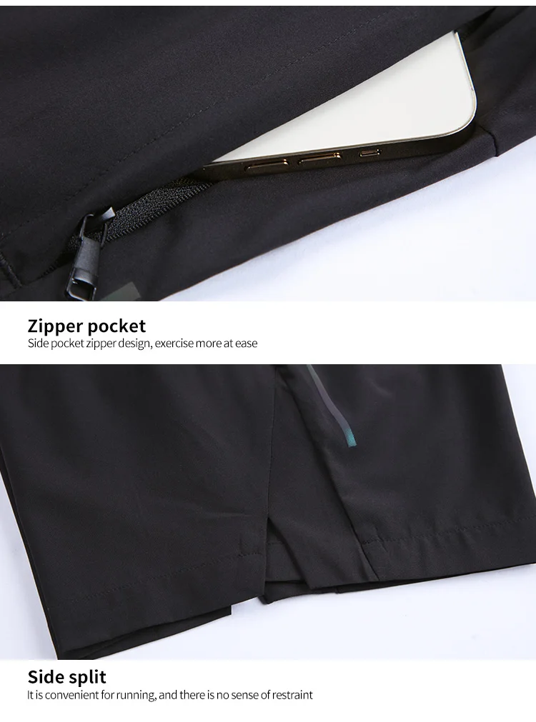 Athletic Men Wear Sport Running Shorts With Back Zipper Pocket Blank ...