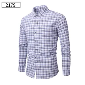 New Spring Autumn Twill Men's Shirt Large Size Loose Plaid Casual Long-sleeved Anti-Wrinkle Inspired Europe United States