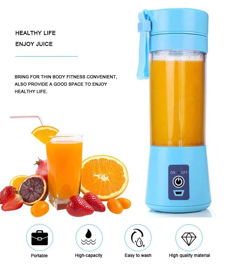 New Product Ideas 2021 Outdoor Mini Blender Machine Juicer Plastic Bottles Kitchen Appliances