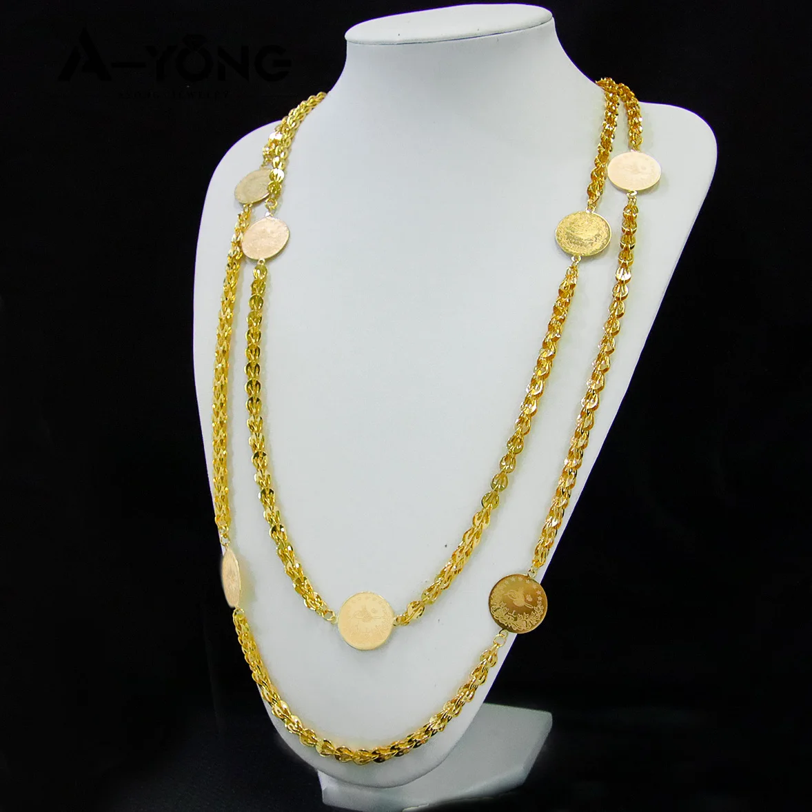 qushine women coin necklace long earrings| Alibaba.com