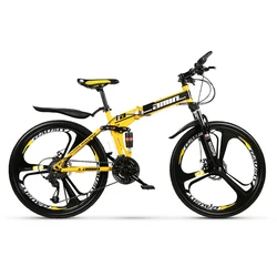 2021 new popular City Folding Variable Speed Double Disc Brake Adult foldable Bicycle Mountain Bike