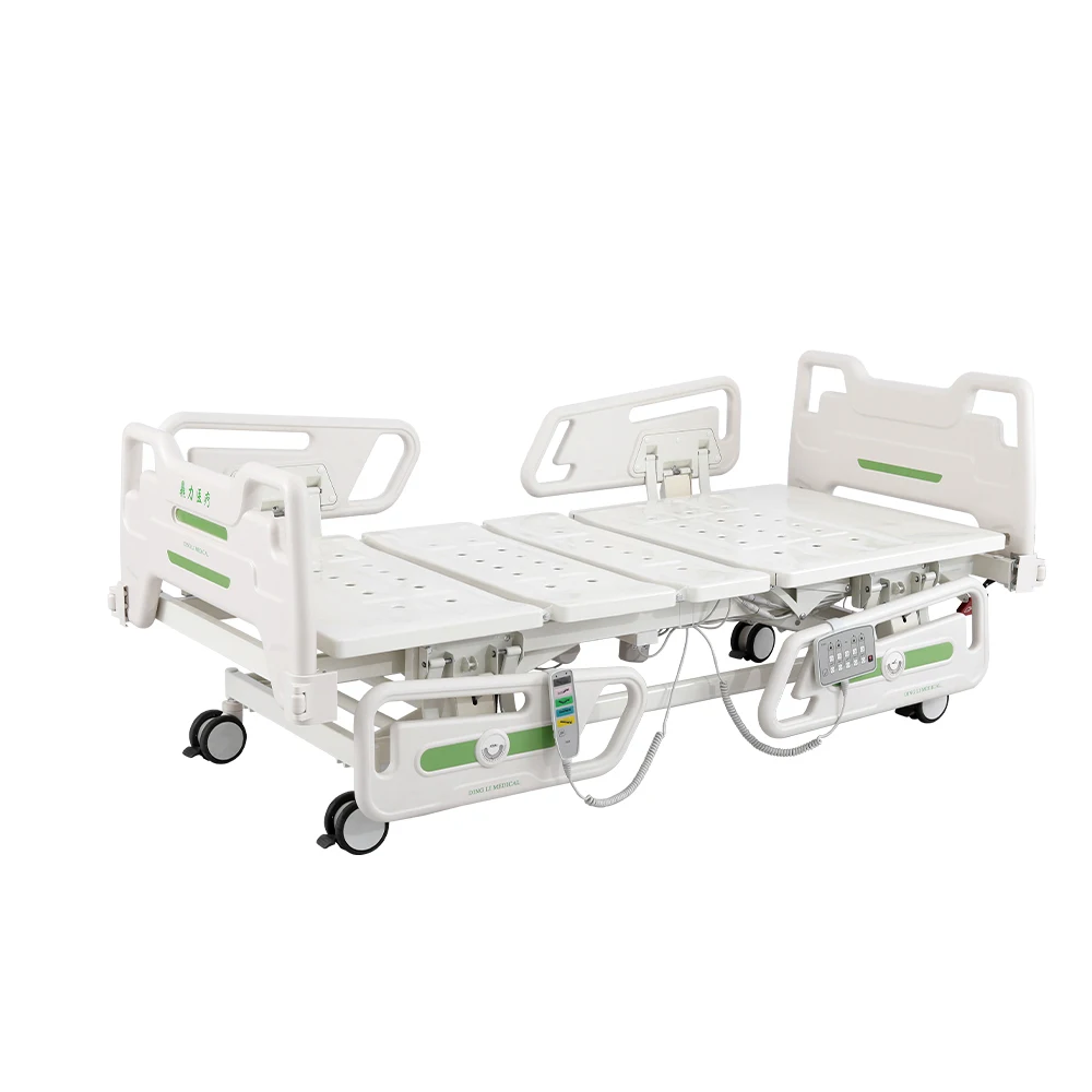 Manual Electric Anti-Skid Stainless Steel Nursing Bed-Five Function Critical Care Hospital Equipment Infusion School Use Battery 3