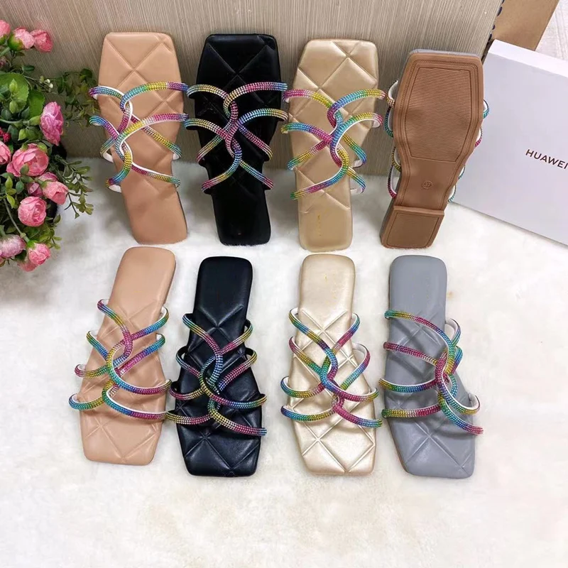 Sport Brand flat luxury ladies slippers Summer women Slippers dollar slides sandals