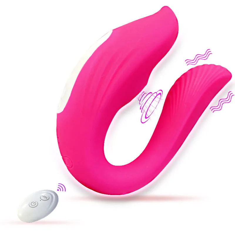 C Shape 10 Speed Remote Control Vibrating G Spot Clitoris Sucking  Stimulation Sex Toys Vibrator for Man and Women Couple